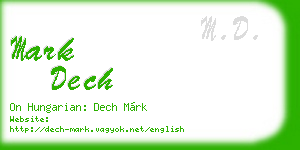 mark dech business card